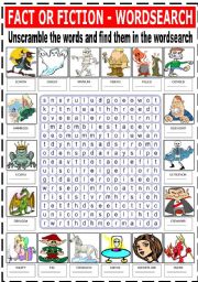 FACT OR FICTION - WORDSEARCH