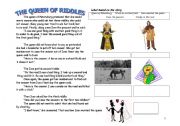 English worksheet: The Queen Of Riddles