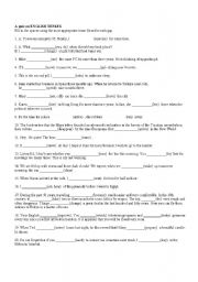 English Worksheet: Mix Type Tenses Exercises