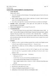 English Worksheet: talking about learning grammar