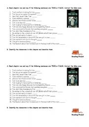 English Worksheet: Tom Sawyer chapter 1