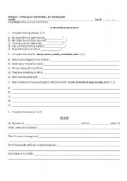 English worksheet: family