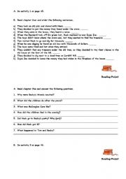 English Worksheet: To Sawyer: chapters 4 and 5