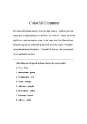 English worksheet: Colorful Grammar