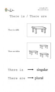 English worksheet: There is - There are