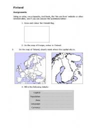 English Worksheet: Finland Facts