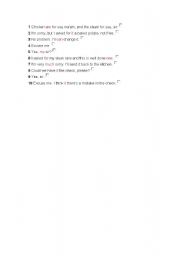 English worksheet: correct the sentences