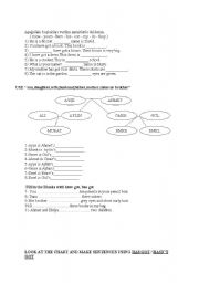 English worksheet: simple present / whose