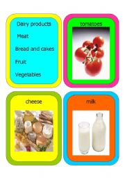 fash cards food categories - ESL worksheet by storyteller