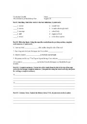 English worksheet: Huck Finn Vocab Quiz