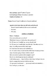 English Worksheet: 2nd conditional lesson plan