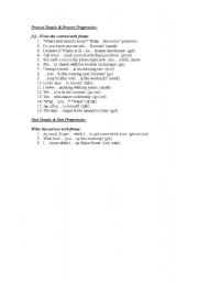 English worksheet: Present Tenses