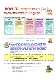 Understanding Paragraphs in English (4 pages)