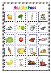 English Worksheet: Healthy food (06.04.09)