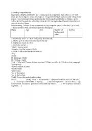 English worksheet: exercises