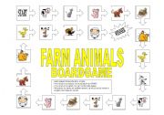 English Worksheet: Farm animals boardgame