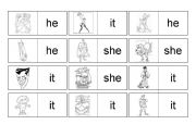 English Worksheet: Personal Pronouns Domino