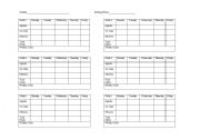 English Worksheet: Daily point sheets