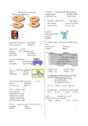 English Worksheet: revision spot on 7th year unit 9 /12