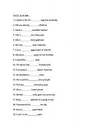 English Worksheet: WRITE A OR AN