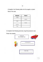English worksheet: test page 4 family and jobs