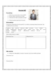 English Worksheet: House MD - comparatives