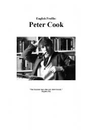 English worksheet: Peter Cook