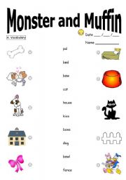 English Worksheet: MOnster and Muffin
