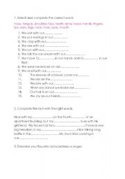 English worksheet: Small test