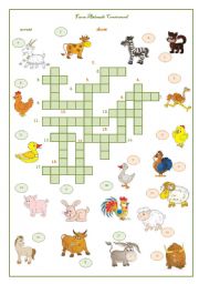Farm Animals Crossword