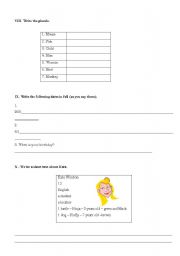 English worksheet: Progress Test - page nr.4