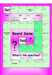 Board Game - Whats the Question? (Easy)