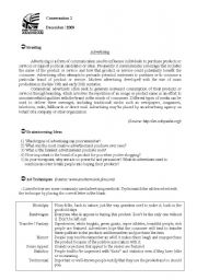 English Worksheet: Conversation Class about Advertising (Students Copy)