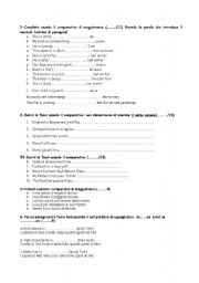 English Worksheet: comparisons