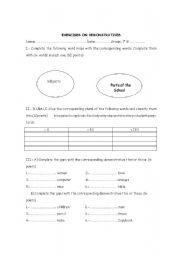 English Worksheet: demonstrative exercises