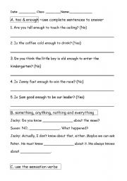 English Worksheet: GRAMMAR REVIEW