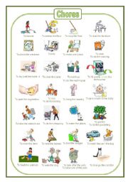 Chores: a pictionary (fully editable)