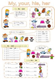 Possessive adjectives and pronouns (3 pages)