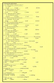 English Worksheet: language exercises 1