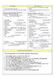 English Worksheet: Past Simple and Past Continuous
