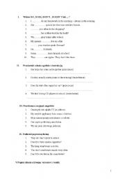 English worksheet: present imple exercices