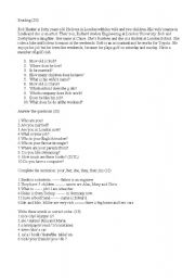 English Worksheet: elementary worksheet