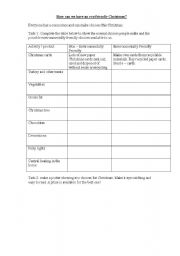 English worksheet: how to have an eco christmas