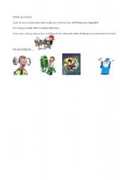 English worksheet: make up a story