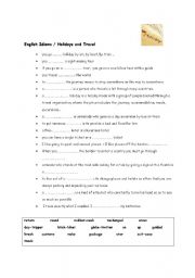 English Worksheet: Holidays Idioms