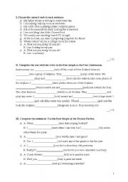 English Worksheet: Test after primary school.