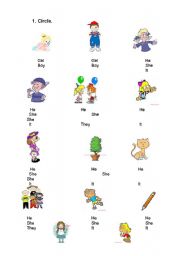 English Worksheet: Boys & Girls