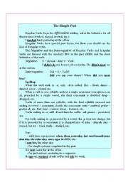 English Worksheet: THE SIMPLE PAST  VS  THE PAST CONTINUOUS