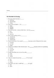 English worksheet: Beginners Exam