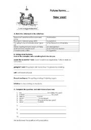 English worksheet: Future Forms